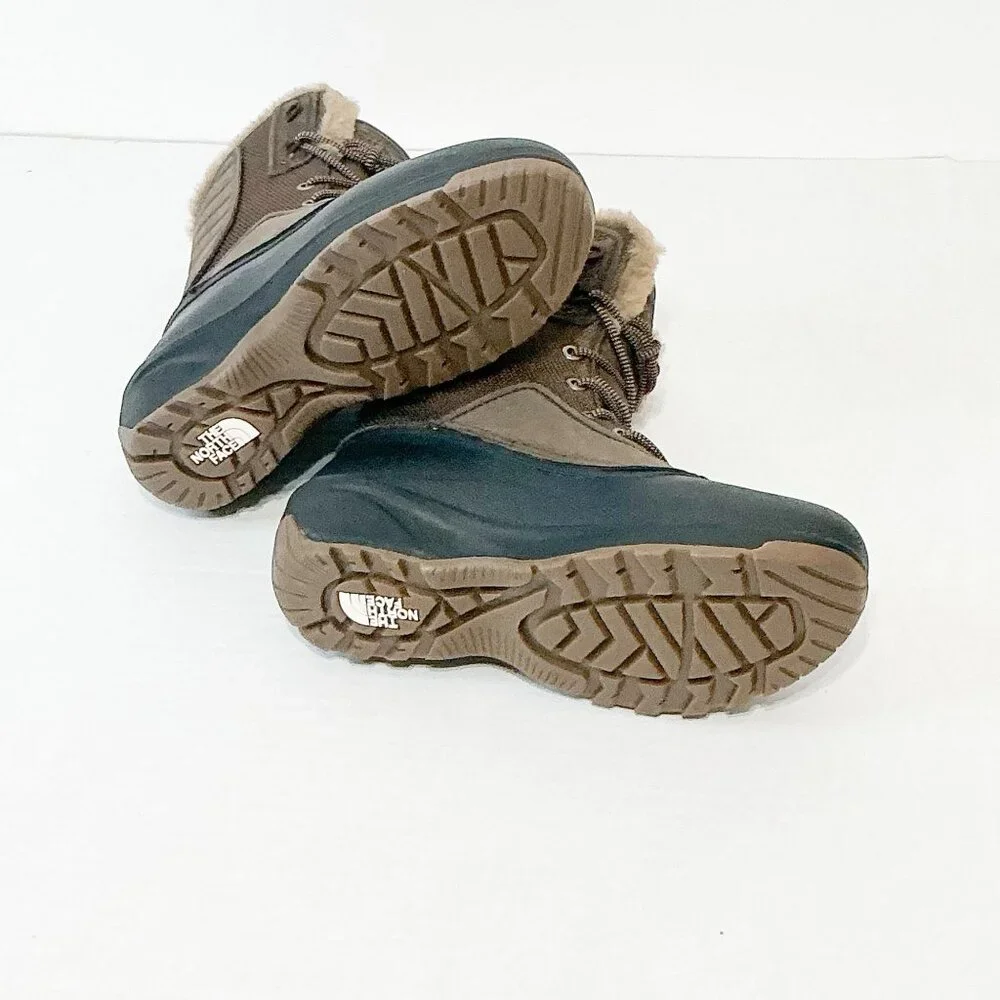 The North Face NWB Sz 6 Brown Shellista IV Waterproof Leather Mid Boots - Picture 13 of 14